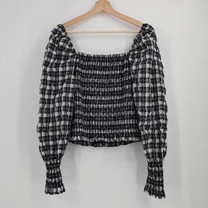 H&M | smocked blouse